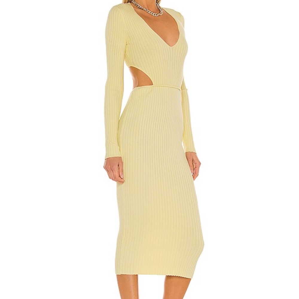 Rosabella Midi Dress in Yellow